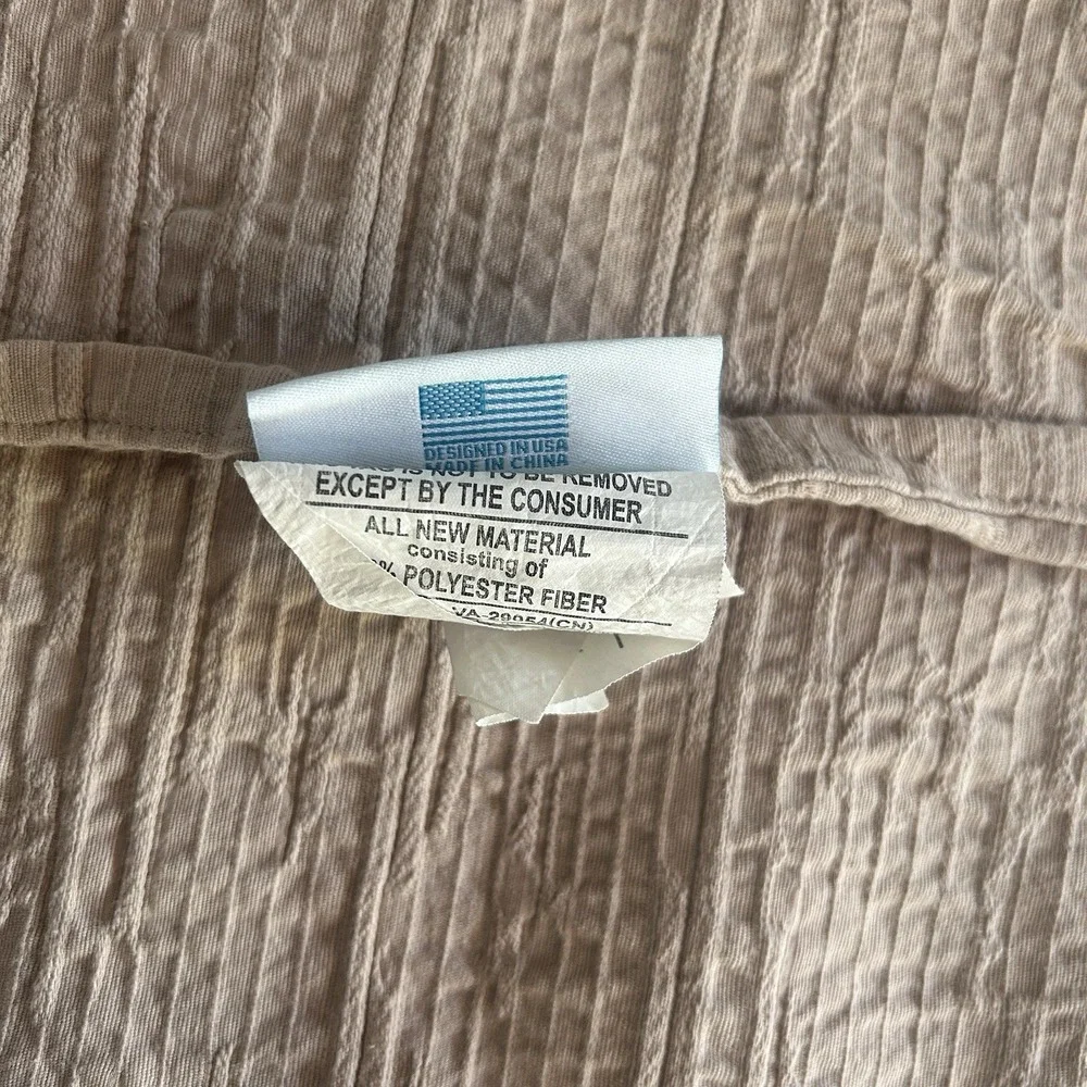 Beddy's Alexandria Luxe Sham Cover Beige‎ Tan Neutral Thick Cotton Blend Luxury